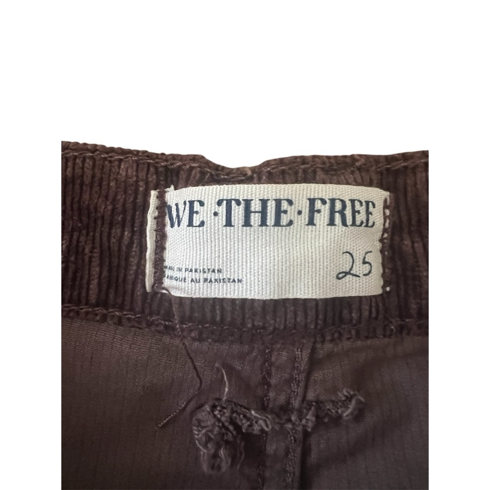 NWT Free People We the Free Risk Taker High Rise Straight Corduroy Brown Pants - Picture 6 of 9